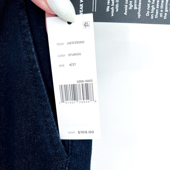 LIVERPOOL Women's Pintuck Trouser Jeans US 4 27 Blue Sturgis Midrise NWT - Picture 9 of 13